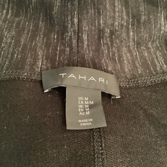 Tahari Black Open Front Cardigan Size Medium - Picture 6 of 10
